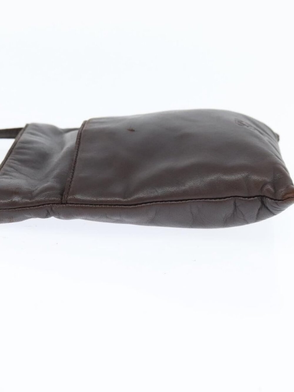Authentic LOEWE Anagram Pouch Shoulder Bag Leather Dark Brown - Picture 10 of 16